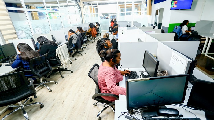 plateforme de travail de Serenity - call center médical à Madagascar - Serenity